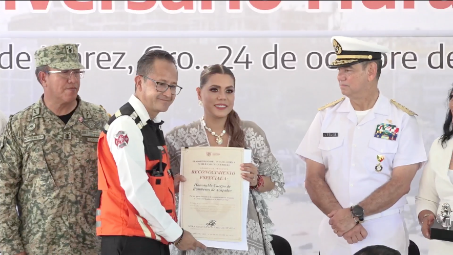 E. Salgado preside ceremonia conmemorativa del segundo aniversario del Huracán “Otis” en Acapulco