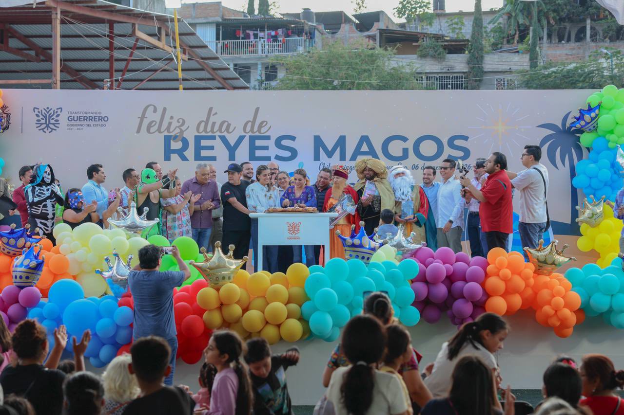 E. Salgado comparte fotos de la celebración por el Día de Reyes en Chilpancingo
