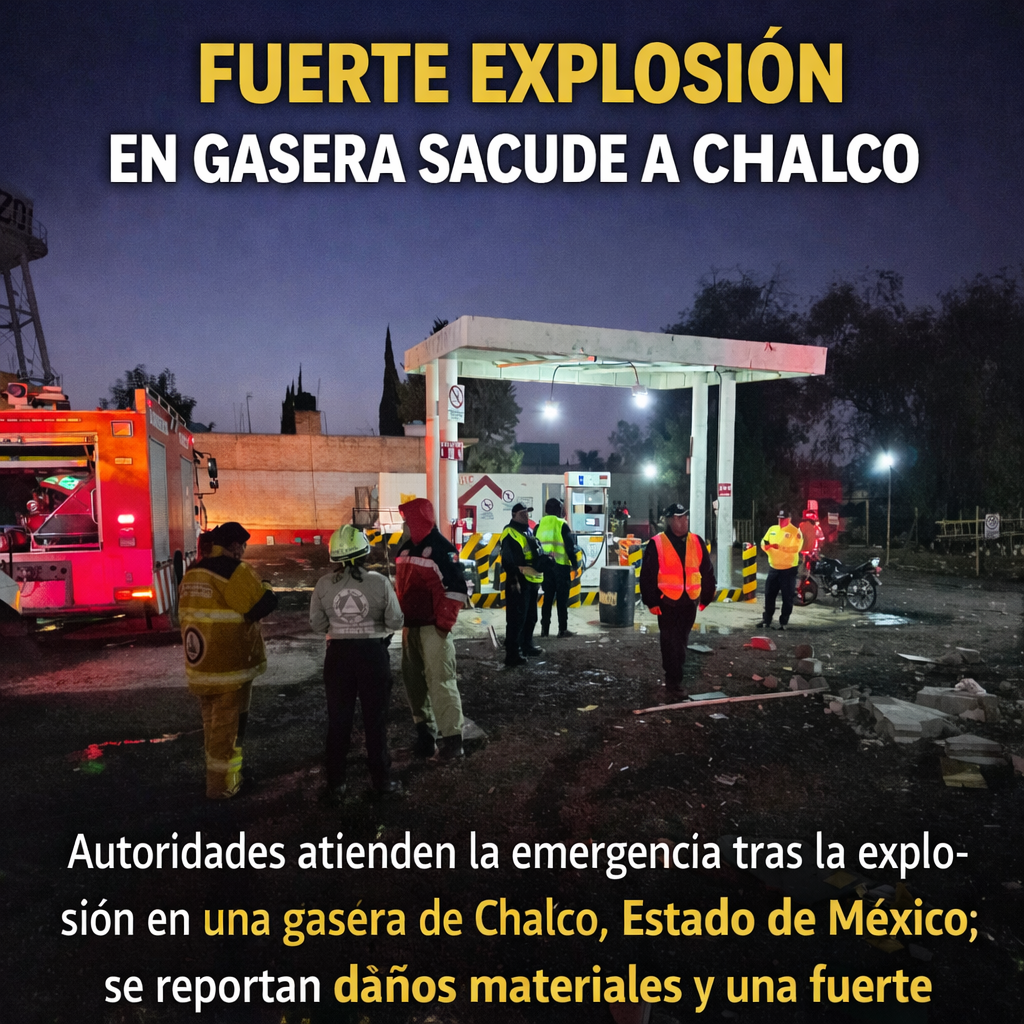 Pánico en la madrugada: Fuerte explosión en gasera sacude a Chalco