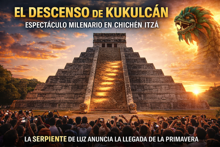 El descenso de Kukulcán: el espectáculo ancestral que marca la llegada de la primavera en Chichén Itzá