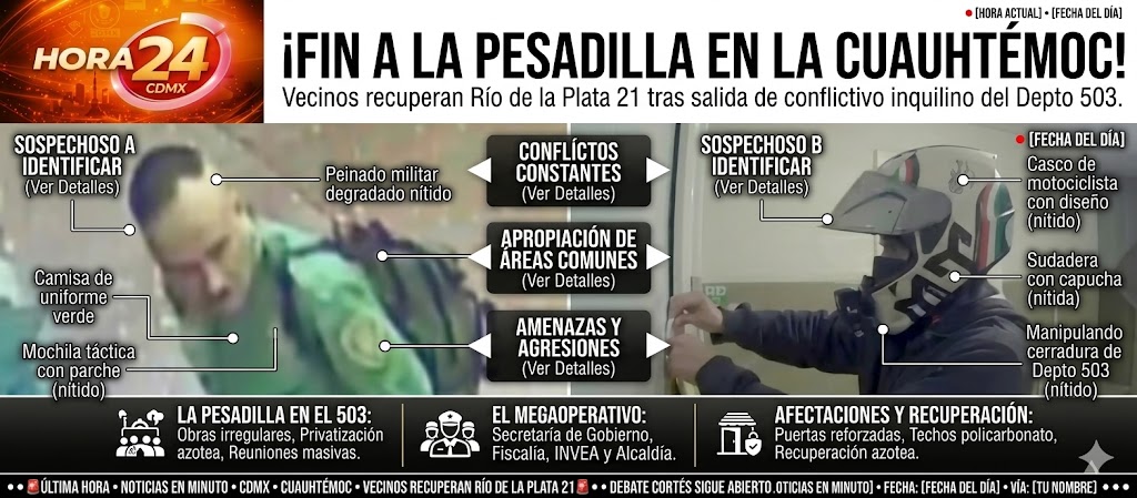 ¡Fin a la pesadilla en la Cuauhtémoc! Vecinos recuperan su edificio tras la salida de conflictivo inquilino