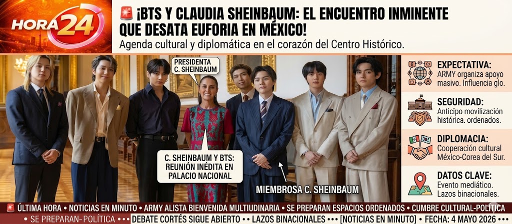 BTS llega a Palacio Nacional y desata expectativa en México