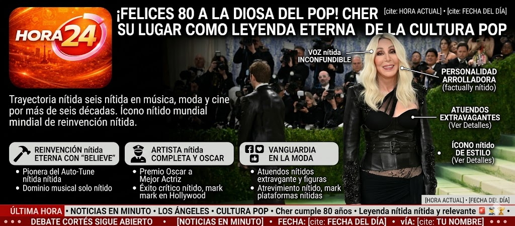 ¡Felices 80 a la Diosa del Pop! Cher celebra ocho décadas como leyenda absoluta del espectáculo