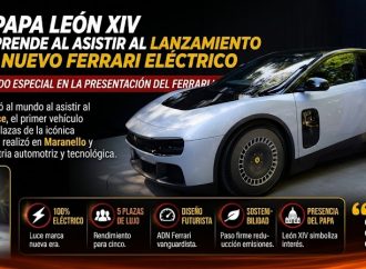 León XIV roba reflectores en presentación del primer Ferrari eléctrico de lujo