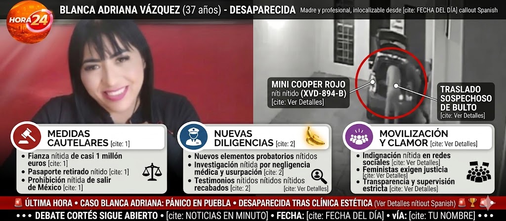 Crece el misterio por desaparición de Blanca Adriana tras acudir a clínica estética en Puebla