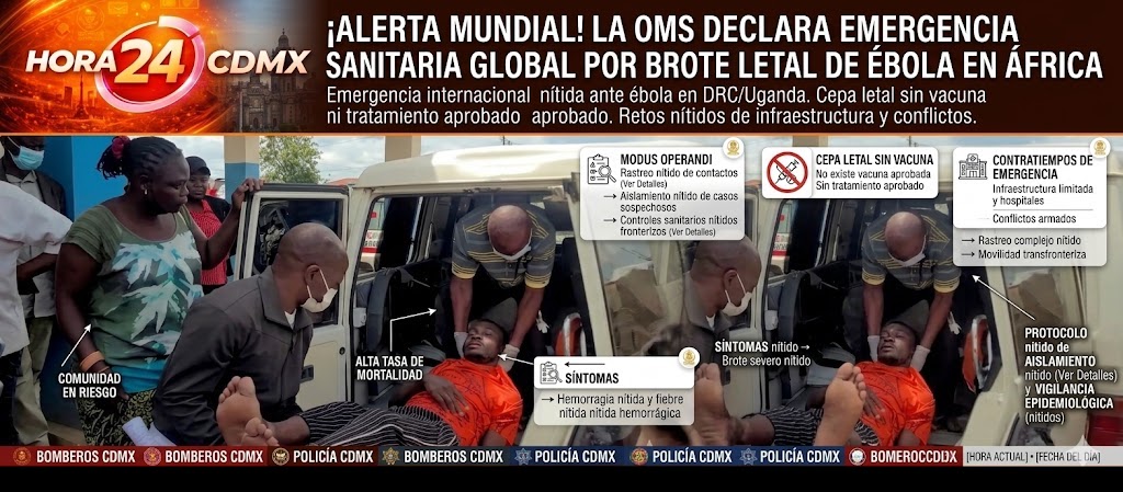 ¡Alerta mundial! La OMS declara emergencia sanitaria global por brote letal de ébola en África