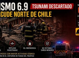 Sismo de magnitud 6.9 sacude el norte de Chile; descartan riesgo de tsunami