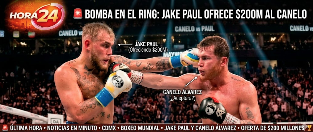 Jake Paul asegura haber ofrecido 200 millones de dólares al “Canelo” para una pelea histórica