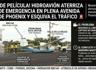 Hidroavión realiza aterrizaje de emergencia en plena zona urbana de Arizona