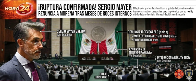 ¡Ruptura confirmada! Sergio Mayer renuncia a Morena tras meses de roces internos