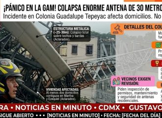 Colapsa antena de radiocomunicación sobre viviendas en la GAM; no hubo lesionados