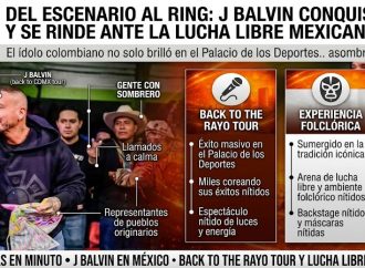 J Balvin conquista la CDMX con su gira y sorprende disfrutando la lucha libre mexicana
