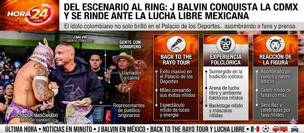 J Balvin conquista la CDMX con su gira y sorprende disfrutando la lucha libre mexicana