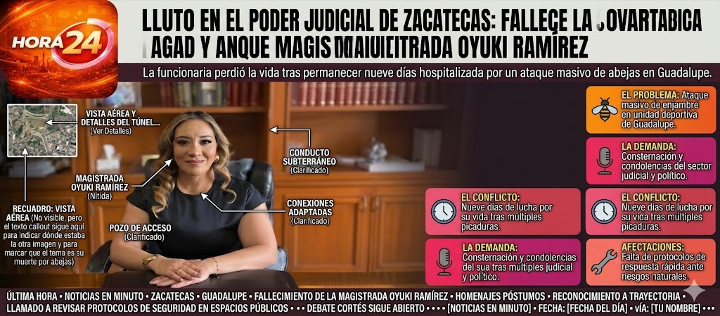 Luto en el Poder Judicial de Zacatecas: Fallece la Magistrada Oyuki Ramírez Tras Ataque de Abejas