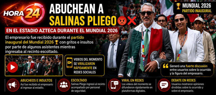 Abuchean a Ricardo Salinas Pliego durante el partido inaugural del Mundial 2026