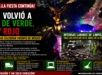Más de 400 mil aficionados celebran triunfo de México sobre Corea del Sur