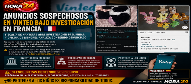Francia investiga anuncios sospechosos en Vinted; autoridades analizan posibles riesgos para menores