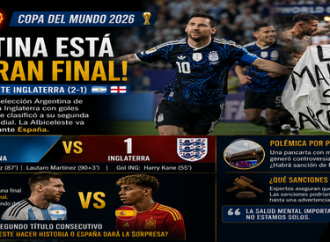 Argentina remonta a Inglaterra y enfrentará a España en una final histórica; polémica por pancarta sobre Malvinas marca la previa
