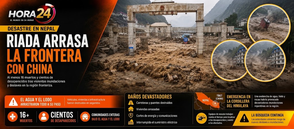 ¡DESASTRE EN NEPAL! RIADA Y DESLAVES ARRASAN LA FRONTERA CON CHINA