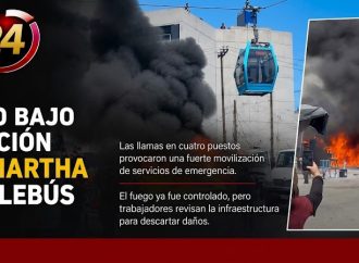 Incendio bajo la estación Santa Martha del Cablebús moviliza a servicios de emergencia
