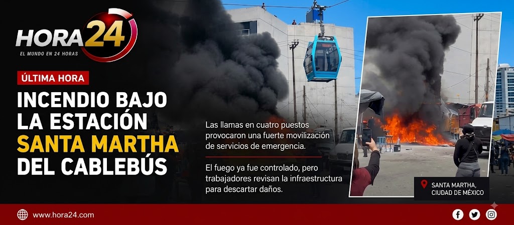 Incendio bajo la estación Santa Martha del Cablebús moviliza a servicios de emergencia