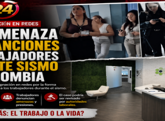 VIDEO | Jefe amenaza con sanciones a trabajadores que quisieran salir durante sismo en Colombia