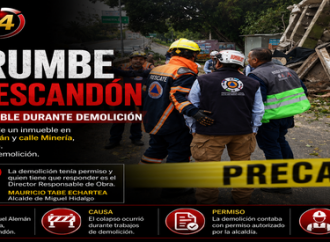 Derrumbe durante demolición provoca cierre en Viaducto, colonia Escandón