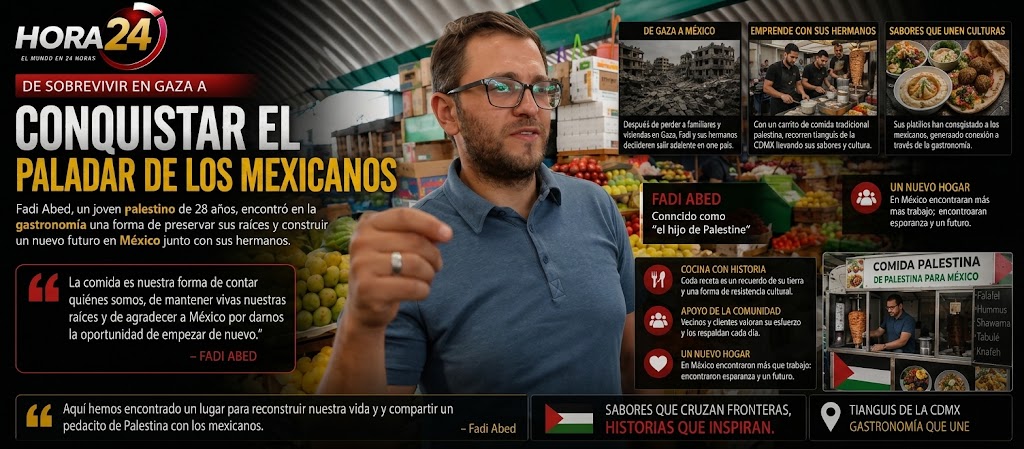 De sobrevivir en Gaza a conquistar el paladar de los mexicanos: la historia de Fadi Abed