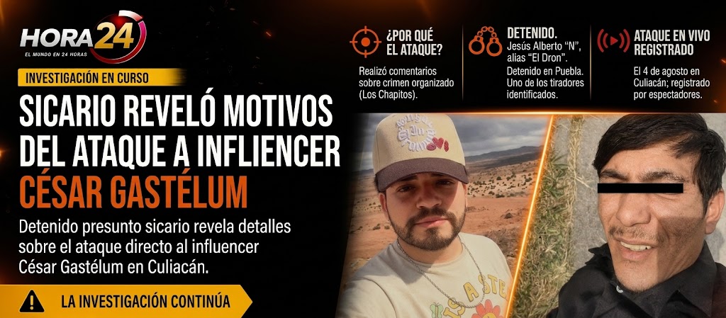 Sicario habría revelado el motivo del ataque contra el influencer César Gastélum